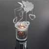 Titulares de vela N7md Rotário Solter giratório Candelas Metal Tea Light Stand para a mesa de casamento romântica Decoração de férias Favor