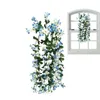 Decorative Flowers Artificial Lily Vine Plastic Fake Flower Wall Hanging Plant Wisteria Wreath Wedding Home Garden Decoration