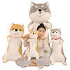 Ny Jumbo Animal Husky Plush Toy Giant Soft Cartoon Shiba Inu Dog Doll Girl Sleeping Pillow Söt present Dekoration 130 cm 160 cm Dy5086616181