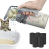 Housevriank Cat Litter Phelt Scoop avec sac de recharge pour filtre pour animaux de compagnie Picker à ordures de toilet