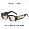 Plam-Winkel Sonnenbrille Mode kleine Sonnenbrille für Frauen mit High-End-Panel-Designbuchstaben Palmwinkelgläser für Männer mit personalisierter Retro-Brille 8047