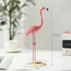 Rose Resin Flamingo Nordic Style Objets décoratifs Figurine Garden salon Bureau de mariage Ornement des accessoires de décoration de la maison 19 * 9cm