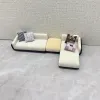 Lalki chzimade 1:12 Dollhouse miniaturowe meble w paski sofa z poduszką sofę modelową scenę mebla