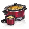 Multicookers Hamilton Beach 7 Quart séjour ou Go Programmable Sweker With Party Dipper, Red, 33478