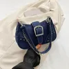 Sacs à bandouliers Femmes Vintage Rivet Sac Y2K Fashion Underar Toile aisse décontractée fermeture zipper fermeture polyvalente datation