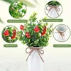 Decoratieve bloemen 2 stks plastic kunstmatige planten stijlvolle en handige keuze voor buiten- of binnend cor