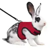 Supplies MutilColors Breathable Stylish Vest Small Pet Carrier Bag Adjustable Soft Harness And Elastic Leash Set For Rabbits