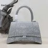 Balencig Le Cagole Bolsa de shinestone Bag de primeira linha do crossbody Crossbody Crossbody Bolsa Crescente Mulheres Hobo Pesses Hobo