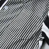 T-shirts Baby Boys Shirts Fashion Lapel Black White Color Matching Stripes Gentleman's Long Sleeve Shirt Toddlers Kids Tops Boys Clothes