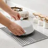 Tafelmatten gootsteen mat anti slip warmtewarmteweerstandaard Daal droog Siliconen pad Home Kitchen El Dining Placemat Supplies