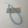 Choker minar vintage 4 6 8 10 mm blauwe kleur natuursteen kralen ketting voor dames