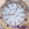 AP Wrist Watch Chronograph Royal Oak Series 34 mm Diamètre 18K Rose Gold Original Diamond Automatic Machinery Womens Luxury Watch 77351orz