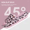 Hausschuhe Leopard Dicke Plattform für Frauen Heimatweicher Kissenrutschen Sandalen Frau 2024 Sommer Beach Nicht-Slip Flip Flops 44-45