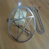 Necklaces Fate Love So Fashion Large 4'' Pentagram Pentacle in Circle Stainless Steel Necklace with 32'' Chain UNISEX Wiccan Pagan