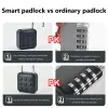 Sacs SY12 SY13 Lock d'empreintes digitales sans clé avec application Tuya Applaiproof Safety Lock anti-vol pour les bureaux de sac à dos armoire