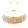 Strands go2boho bohemian geometrico schema di colori speciali divertimento leggero bracciale in perline fatto a mano