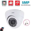 Lens White CCTV AHD DOME CAMERA 5MP HD OUDOOR IN INHOOR HOME BNC Säkerhet Analog kamera Xmeye 2MP 1080p DVR Video Surveillance Cam H.265