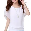 Damesblouses veelzijdige chiffon tops elegante kantoorblouse stijlvolle los fit zomer top casual pullover voor werk of elke dag