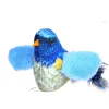 Toys Pet Cat Toy Toy Sparrow a forma di uccello Simulazione Suono spesso peluche per animali domestici interattive.