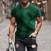 TE-shirt de créateur de mode pour les hommes Casual 3D Imprimé HARAJUKU Personnalité Round Cou Short à manches courtes