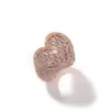 Wind Accessories, Street Trendsetters, High-end Feeling Rings, Personalized Hip-hop New T-shaped Love Zircon Rings