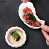 Irregular Shape Ceramic Seasoning Plate Solid Color Cutlery Dinner Plates Simple Restaurant Soup Basin Spice Dish 240415