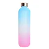 Water Bottles 1000ml Frosted Cup With Time Marker Outdoor Fitness Sports Large Capacity Drink Bottle Leak Proof Drop-resistant Kettle