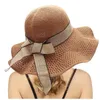 Breda randen hattar sommar för män kvinnor klänning hatt blad blomma brud dusch sol strand visir naturligt naturligt