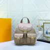 Book bags Backup Designer Luxury Backpack Designer Handbagjx Genuine Leather Women's Cute Backpack Letter Embossed Magnetic Buckle Flip Open fashion Bag New Models