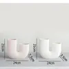 Vasi Ceramica a forma di U Accesso floreale Creatività Ornamenti Ornamenti di porcellana Accessori per decorazioni per la casa moderna