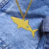 Симпатичная крошечная рыба белая акула китовая ожерелье с сердцем маленький луча