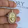 Promozione delle collane!23x29 mm di rame con crollo sacro placcato oro collana per donne dono collana medaglie religiose