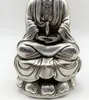 Figurines décoratives Archaize Copper blanc Sit Lotus Guanyin Bouddha Artisanat Statue