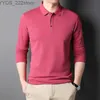 Camisas masculinas Primavera/verão Mens zíper de zíper de botão sólido Camisa de manga longa Combinete de roupas íntimas Top YQ240422