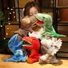 1 pc Dinosaur Plush Hand Puppets Lifelike Triceratop Tyrannosaurus Rex Hand Puppets for Kids Adults Muppets 240422