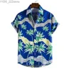 Chemises décontractées pour hommes chemises de plage décontractée vestime 2024 à la mode Haiyi Shirt à manches à manches