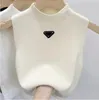 Nouveau été court-crot de créateur femme veste femme en tricot tricot sexy top top shirt léger lettre mince broderie pour femme gilet haut givil