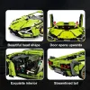 Blocks Technical Super Speed Green Lamborghinis Sports Car Model Building Blocks Famous Vehicle Assemble Bricks Kid Toys for Adult Gift