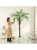Dekorativa blommor Konstgjord grön växt avancerade falska träd inomhus vardagsrum landskap golvprydnader bioniska torn solros