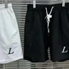 Designer Letter-printed Men's Shorts Casual Sports Loose Oversized Style Drawstring Knee Length Shorts