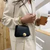 NEU FI Einfache kleine quadratische Tasche Frauen Handtasche PU Lederkette Mobile Phenumhängetaschen 40md#