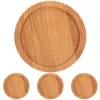 Kussen Coasters Tafel Home Supplies Beschermende tuimelaar Pads Bamboo Round Anti-Skid Cup