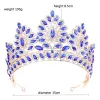 Necklaces Big Baroque Crystal Tiaras Wedding Crown for Brides Women Hair Accessories Headpieces Princess Pageant Couronne Mariage Forseven