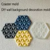 Keramik 2st/set geometrisk dalbana cement mögel hexagonal vägg kakel bakgrund gips silikon mögel diy väggdekor lera harts mögel