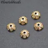 Fios 50pcs/lote de 6 mm Bap Flor Flor Loose Spacer Contas