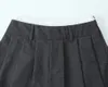 Saias 2024 Caixa de skort feminina Mini -saia calça Mulher Moda Alta Cantura Cinza para Mulheres Autumn inverno curto