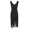 Women Party Dress 1920 S Great Gatsby Flapper Vestidos Sequestro Abito Fringa Abito Fringa Sera V Neck Abbelluto Sleeveless Sleeveless 240420 240420