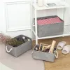 Baskets Cube Storage Basket Fabric Sturdy Canvas Storage Bins Organizer with Handles for Clothes and Toy Storage Foldable Storage Boxes