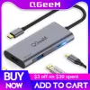 Hubs qgeem usb c hub pour macbook pro 3 port usb type c hub 3.0 pd hdmi pour huawei matebook ipad pro usb adaptateur séparateur dock otg