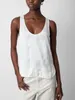 Czołgi damskie Summer 2024 Damies Sleeveless Slit Hem Camisole Women 2 Colours U-Neck TEE TOPE